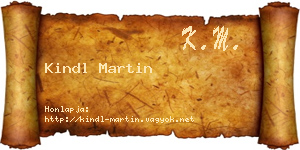Kindl Martin névjegykártya